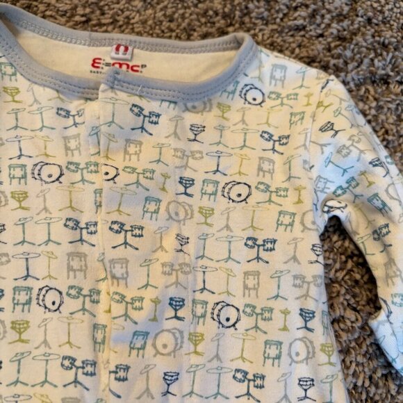 E=MC2 Magnetic Drumset baby pajamas - Picture 2 of 3